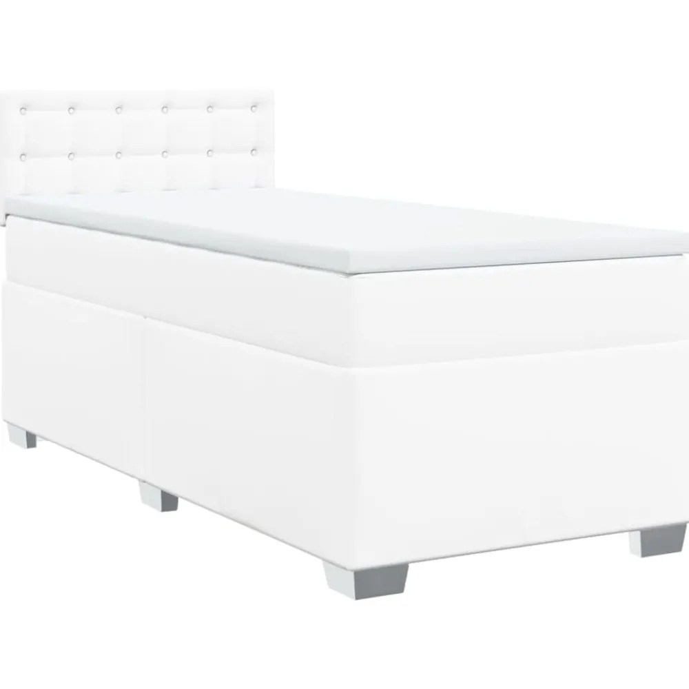 vidaXL Sommier à lattes de lit avec matelas 80x200 cm Similicuir