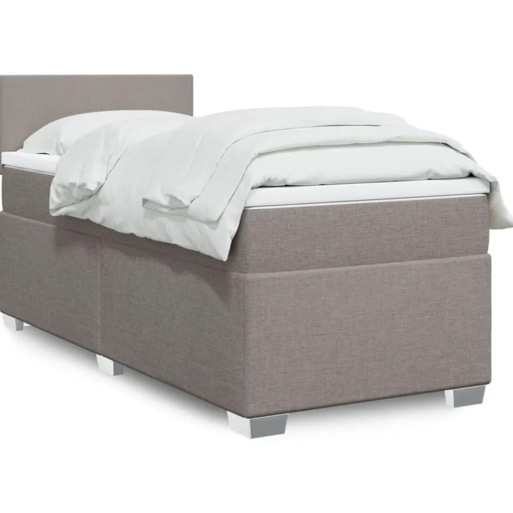 vidaXL Sommier à lattes de lit avec matelas 80x200 cm Tissu