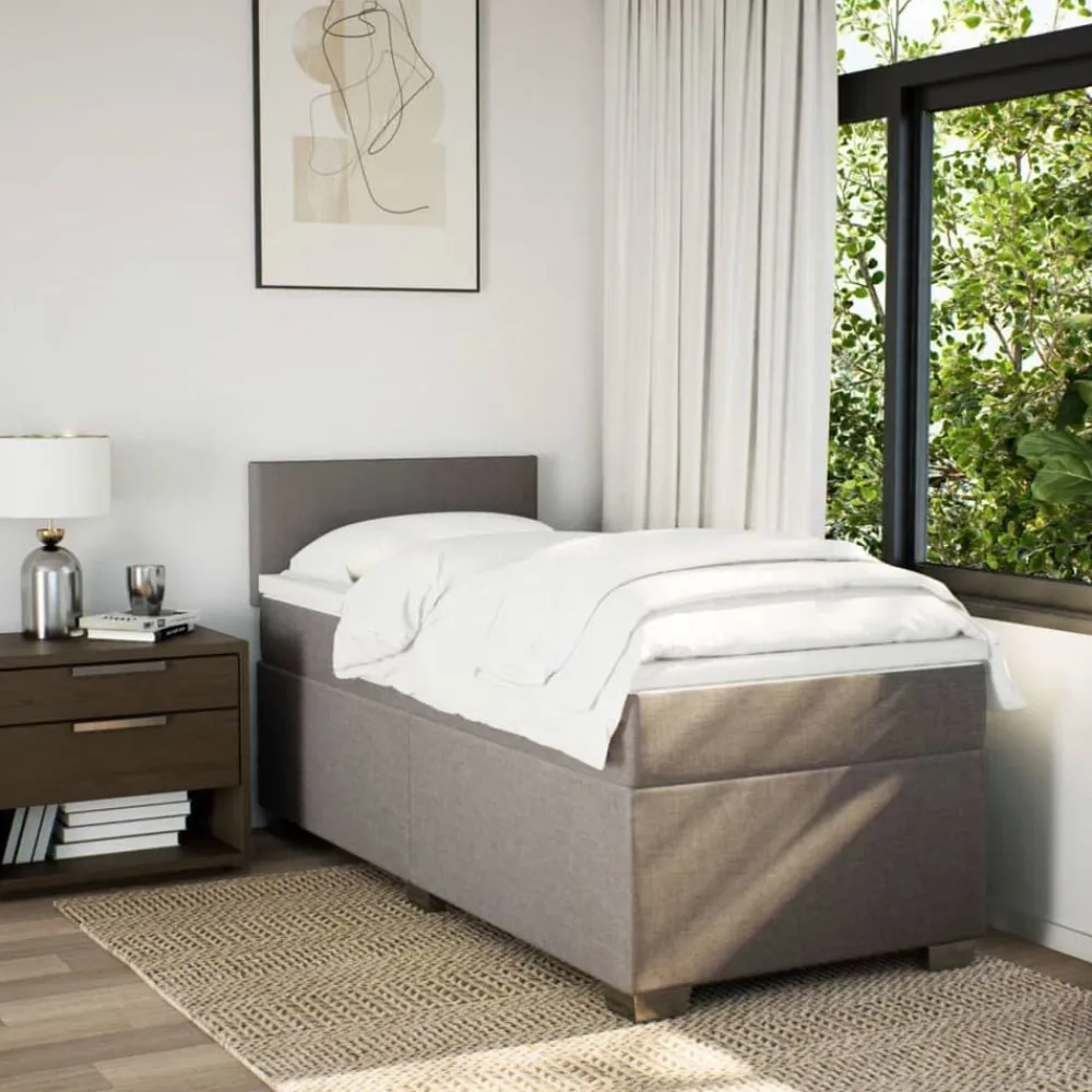 vidaXL Sommier à lattes de lit avec matelas 80x200 cm Tissu