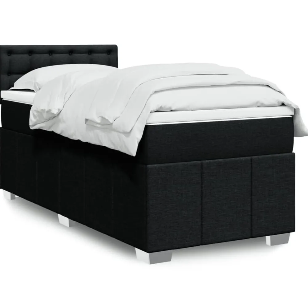 vidaXL Sommier à lattes de lit et matelas 80x200 cm Tissu