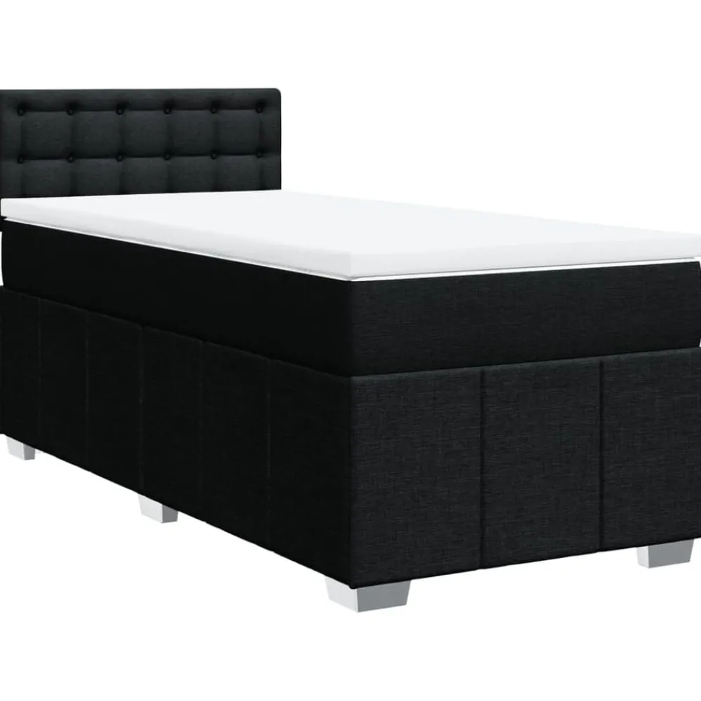 vidaXL Sommier à lattes de lit et matelas 80x200 cm Tissu