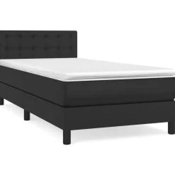 vidaXL Sommier à lattes de lit avec matelas 80x200cm Similicuir