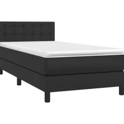 vidaXL Sommier à lattes de lit avec matelas 80x200cm Similicuir