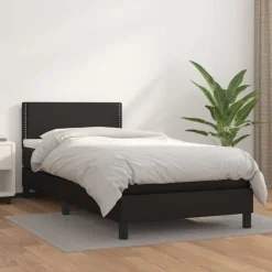 vidaXL Sommier à lattes de lit avec matelas 80x200cm Similicuir