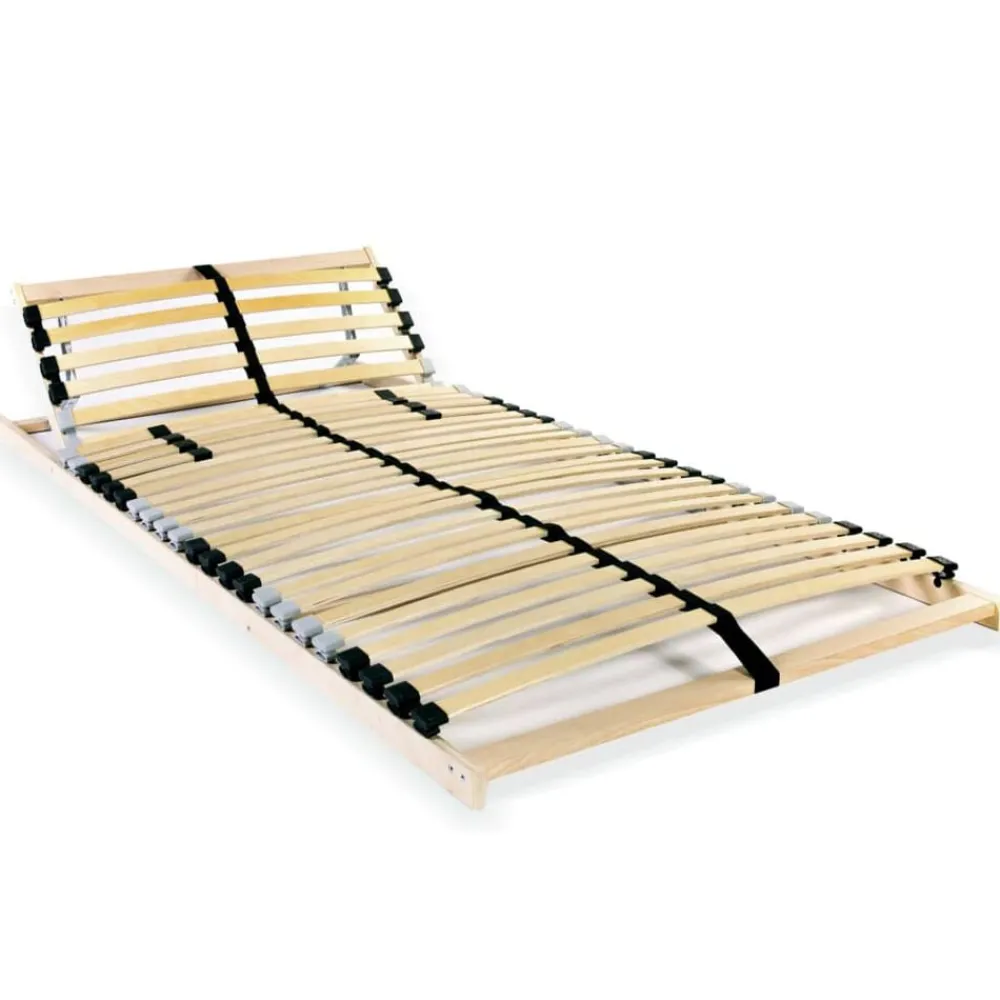 vidaXL Sommier à lattes sans matelas avec 28 lattes 7 zones 70x200 cm