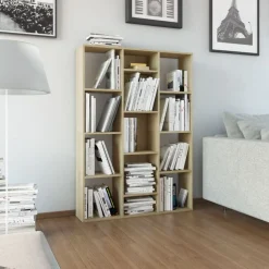 vidaXL Séparateur de pièce/Bibliothèque Chêne sonoma 100x24x140 cm