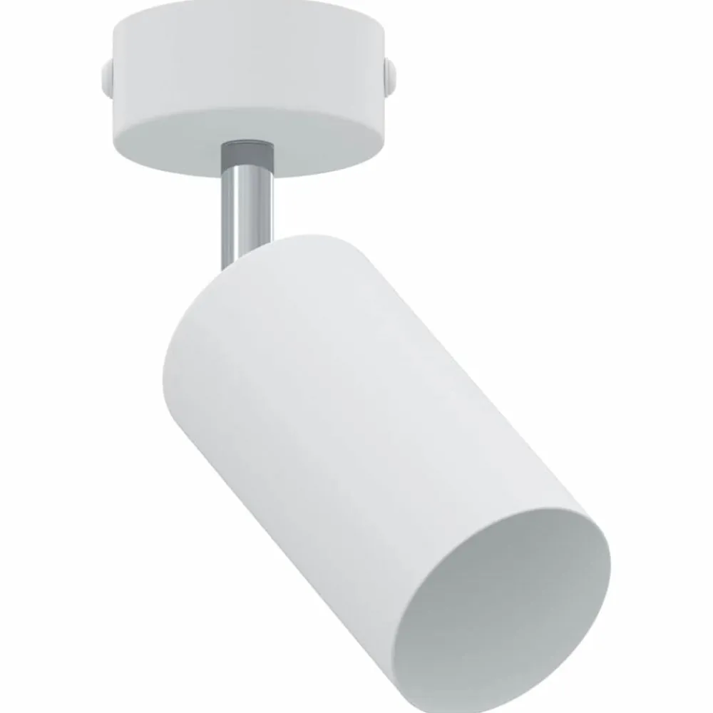 Luminaires-vidaXL Spot de plafond avec des projecteurs 6 x 6 x 16 cm Métal Blanc