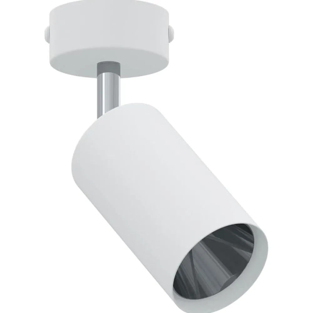 Luminaires-vidaXL Spot de plafond avec des projecteurs 6 x 6 x 16 cm Métal Blanc