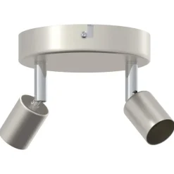 vidaXL Spot de plafond avec des projecteurs Nickel 12 x 8 cm Acier