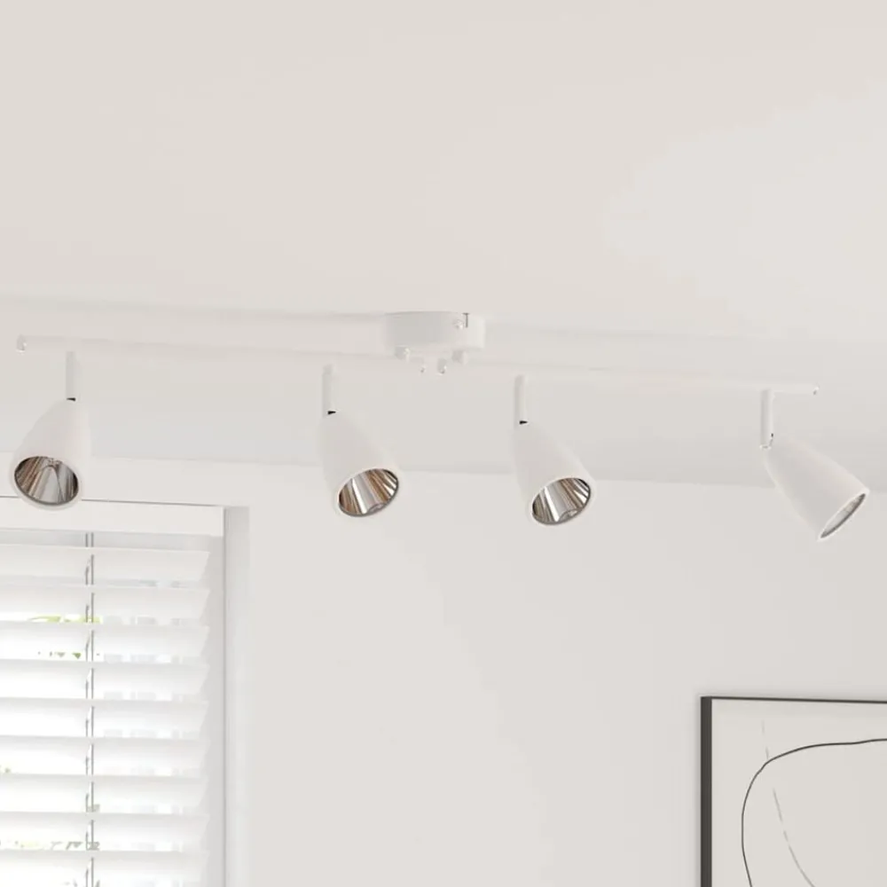 vidaXL Spot de plafond Blanc 25.5 x 8 x 16 cm Métal