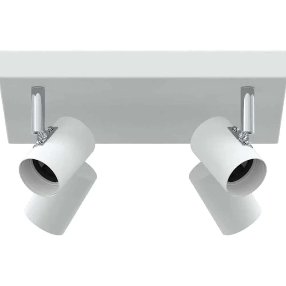 Luminaires-vidaXL Spot de plafond 26,5 x 26 x 11,5 cm Métal Blanc