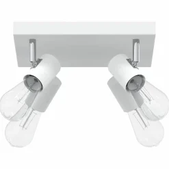 Luminaires-vidaXL Spot de plafond 26,5 x 26 x 11,5 cm Métal Blanc