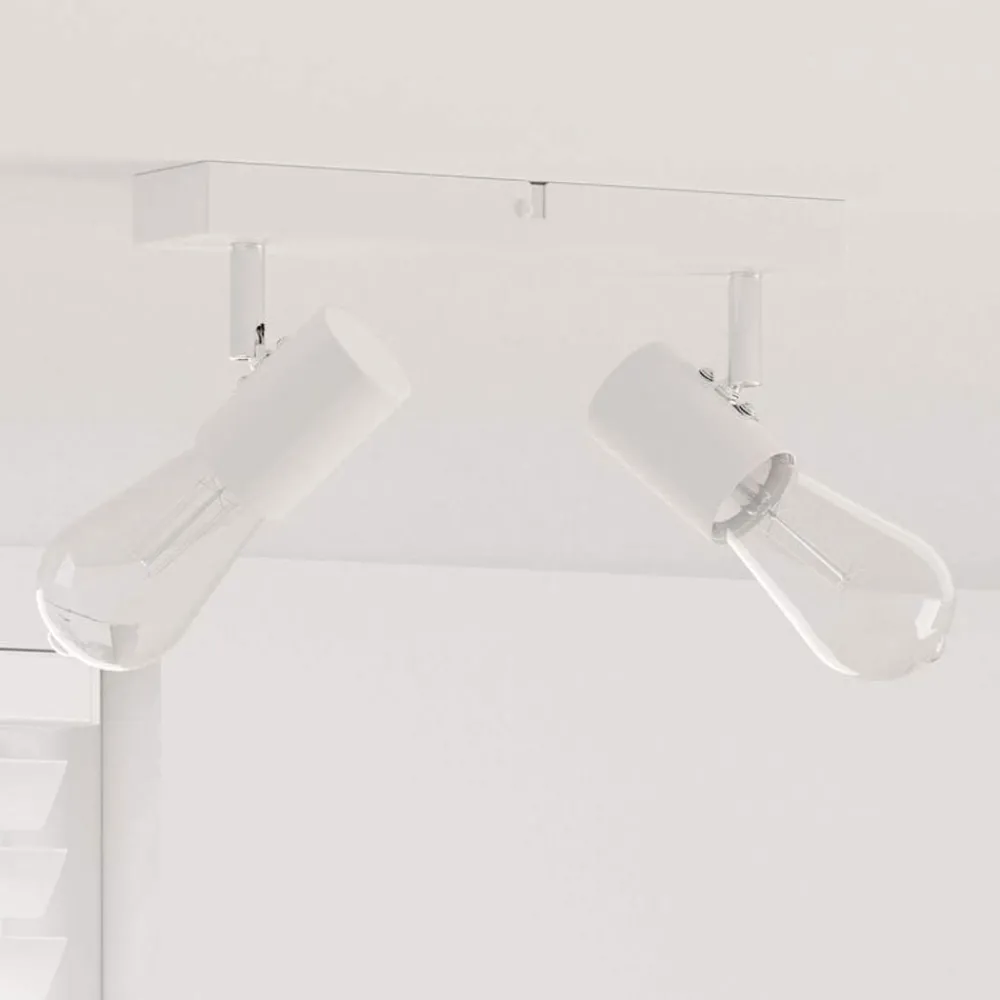 Luminaires-vidaXL Spot de plafond 26 x 6,5 x 11,5 cm Métal Blanc