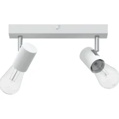 Luminaires-vidaXL Spot de plafond 26 x 6,5 x 11,5 cm Métal Blanc