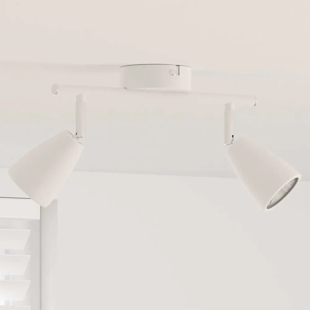 vidaXL Spot de plafond Blanc 25.5 x 8 x 16 cm Métal