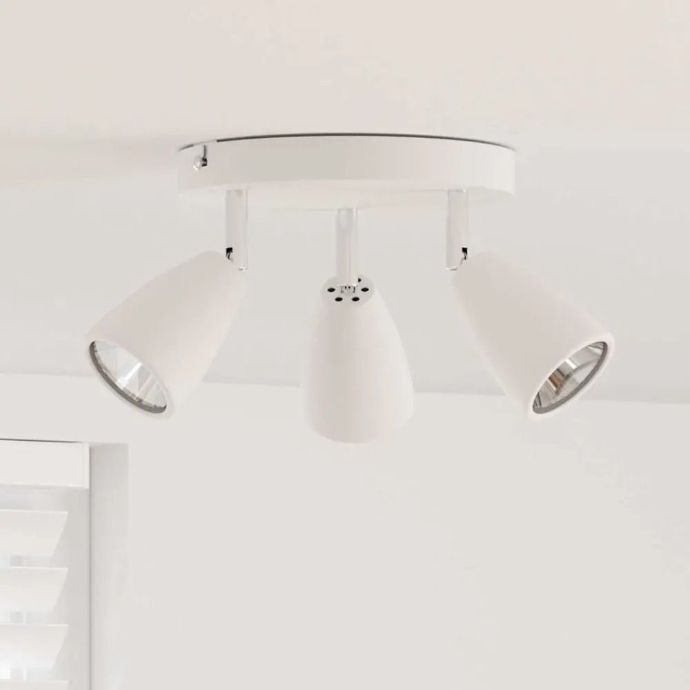 Luminaires-vidaXL Spot de plafond Blanc 19 x 19 x 14,5 cm Métal