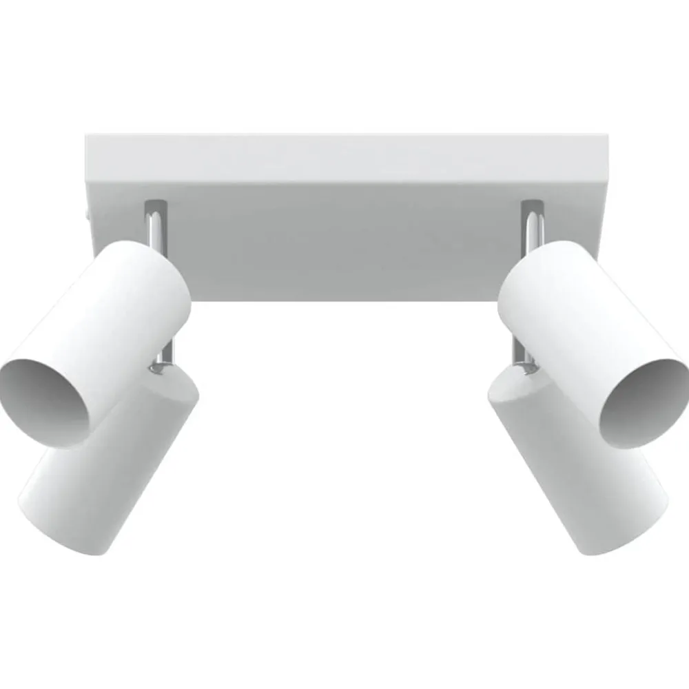 Luminaires-vidaXL Spot de plafond 26 x 26 x 16 cm Métal Blanc