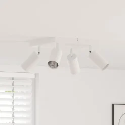 Luminaires-vidaXL Spot de plafond 26 x 26 x 16 cm Métal Blanc