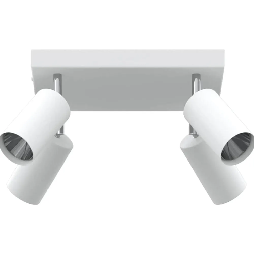 Luminaires-vidaXL Spot de plafond 26 x 26 x 16 cm Métal Blanc