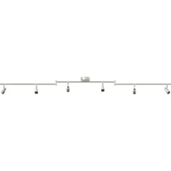 Luminaires-vidaXL Spot de plafond Nickel 176,5 x 9,5 x 14 cm Acier