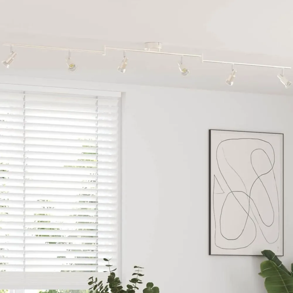 Luminaires-vidaXL Spot de plafond Nickel 176,5 x 9,5 x 14 cm Acier