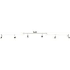 Luminaires-vidaXL Spot de plafond Nickel 176,5 x 9,5 x 14 cm Acier