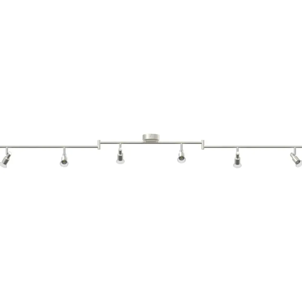 Luminaires-vidaXL Spot de plafond Nickel 176,5 x 9,5 x 14 cm Acier