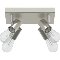 vidaXL Spot de plafond Nickel 26,5 x 26 x 11,5 cm Métal