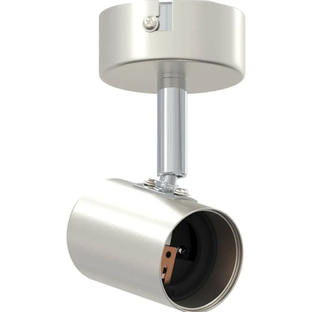 Luminaires-vidaXL Spot de plafond Nickel 6,5 x 6 x 11,5 cm Métal Nickel brossé