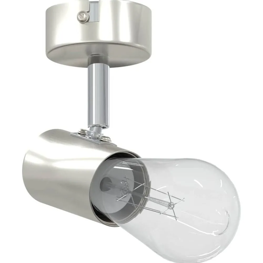 Luminaires-vidaXL Spot de plafond Nickel 6,5 x 6 x 11,5 cm Métal Nickel brossé