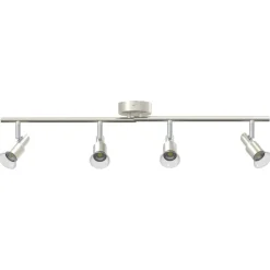 vidaXL Spot de plafond Nickel 70 x 9 x 12,5 cm Acier