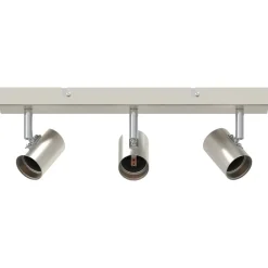 Luminaires-vidaXL Spot de plafond Nickel 38 x 6,5 x 11,5 cm Métal Nickel brossé