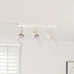 Luminaires-vidaXL Spot de plafond Nickel 38 x 6,5 x 11,5 cm Métal Nickel brossé