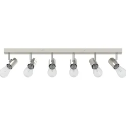 vidaXL Spot de plafond Nickel 73 x 6,5 x 11,5 cm Métal