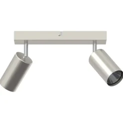 Luminaires-vidaXL Spot de plafond Nickel 26 x 6 x 16 cm Métal Nickel brossé