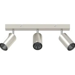 Luminaires-vidaXL Spot de plafond Nickel 38 x 6 x 16 cm Métal Nickel brossé