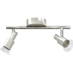 Luminaires-vidaXL Spot de plafond Nickel 25,5 x 8 x 11 cm Acier