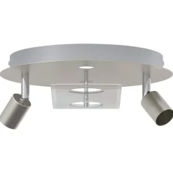 vidaXL Spot de plafond Nickel 29 x 29 x 11 cm Acier et Verre
