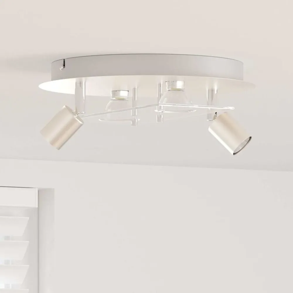 vidaXL Spot de plafond Nickel 29 x 29 x 11 cm Acier et Verre