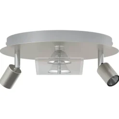 vidaXL Spot de plafond Nickel 29 x 29 x 11 cm Acier et Verre