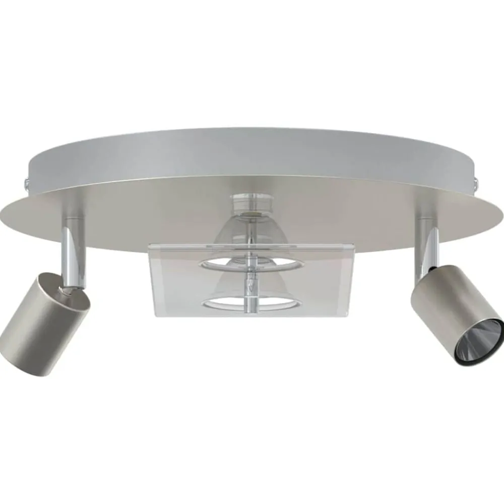 vidaXL Spot de plafond Nickel 29 x 29 x 11 cm Acier et Verre