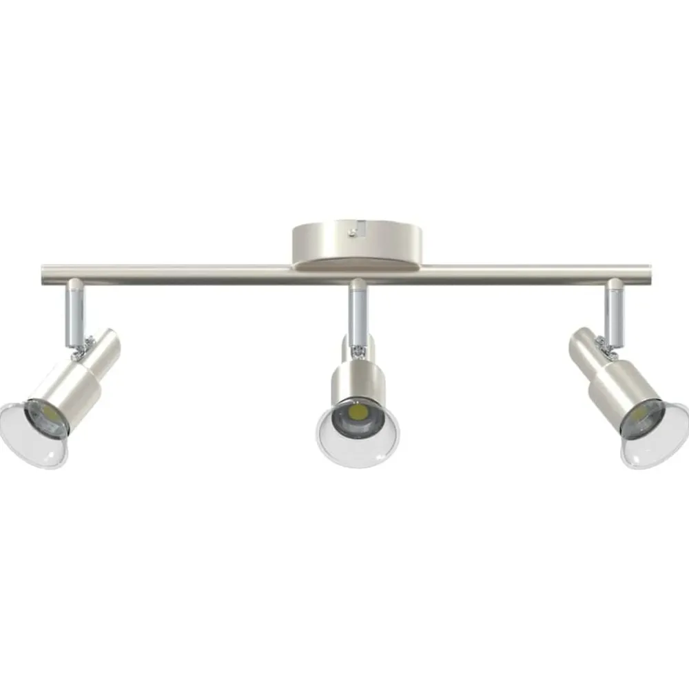 Luminaires-vidaXL Spot de plafond Nickel 39 x 10,5 x 10,5 cm Acier