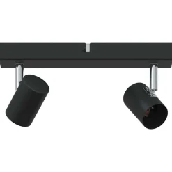 Luminaires-vidaXL Spot de plafond 26 x 6,5 x 11,5 cm Métal Noir