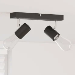 Luminaires-vidaXL Spot de plafond 26 x 6,5 x 11,5 cm Métal Noir