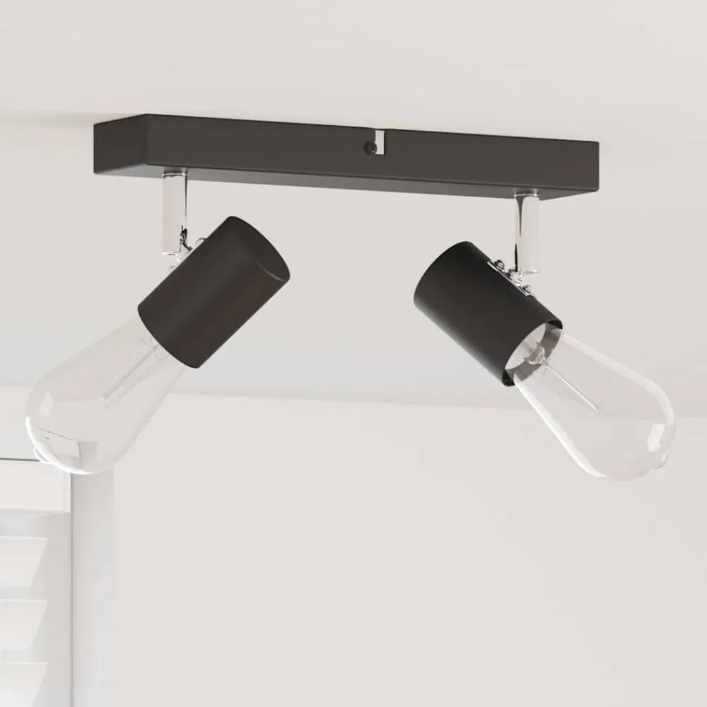 Luminaires-vidaXL Spot de plafond 26 x 6,5 x 11,5 cm Métal Noir
