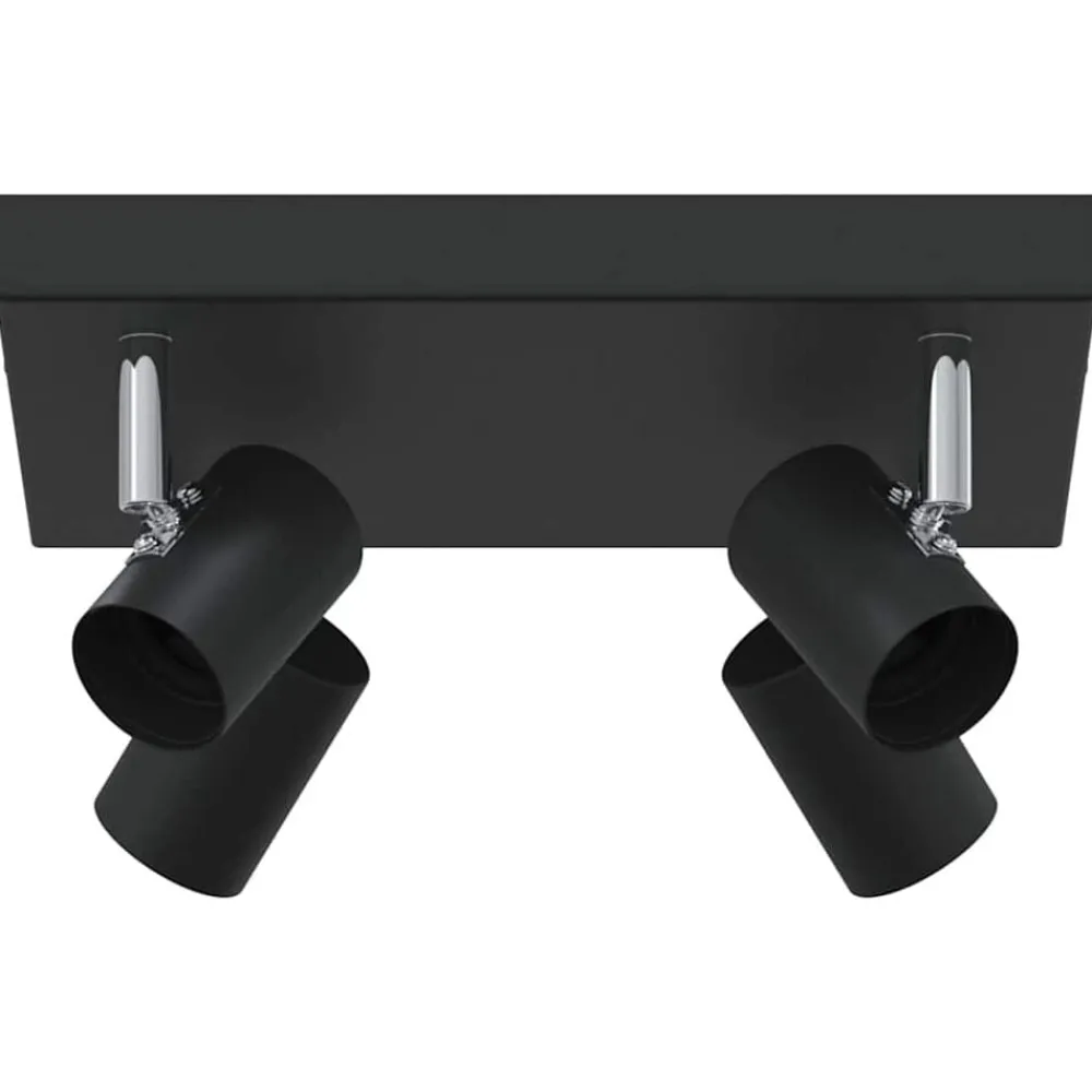 Luminaires-vidaXL Spot de plafond 26,5 x 26 x 11,5 cm Métal Noir