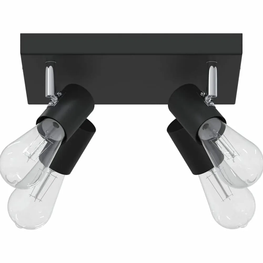Luminaires-vidaXL Spot de plafond 26,5 x 26 x 11,5 cm Métal Noir