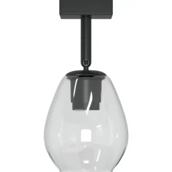 vidaXL Spot de plafond Noir 13 x 13 x 26 cm Verre et métal