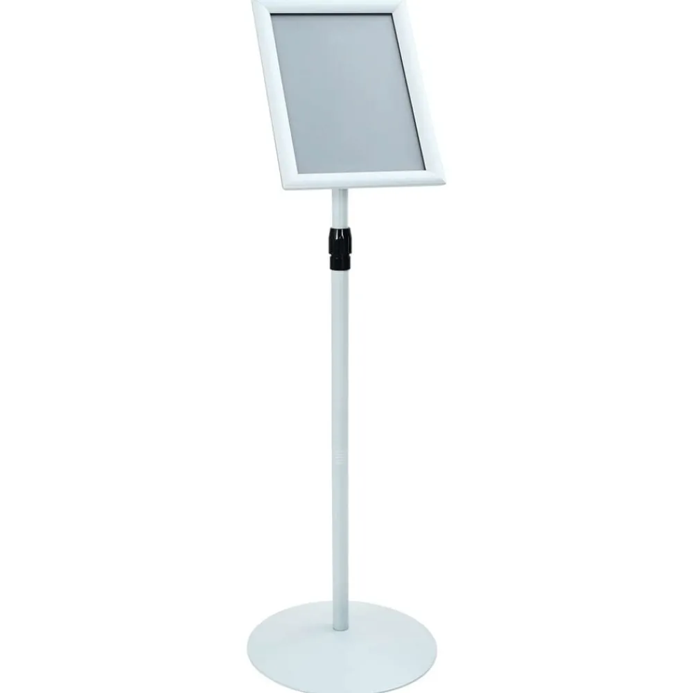 Commerce De Détail-vidaXL Stand de Poster sur Pied 33 x 33 x 126 cm PVC et Acier Argenté