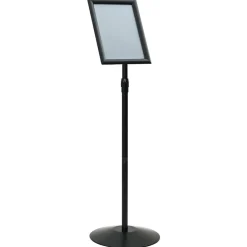 Commerce De Détail-vidaXL Stand de Poster sur Pied Argenté a3 PVC et Acier Noir